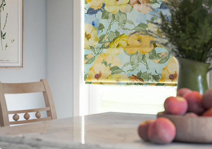 Amelia Faux Silk, Buttercup Mist - Twist&Fit Roman Blind - Image 5